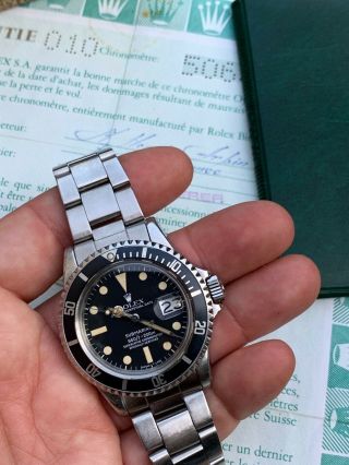 Vintage Rolex 1680 Submariner - Box,  Papers,  Unpolished.  1976 8