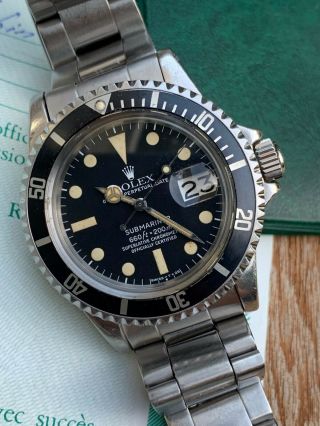 Vintage Rolex 1680 Submariner - Box,  Papers,  Unpolished.  1976 9