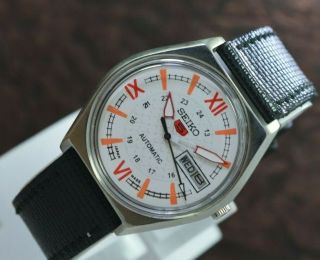 Vintage Seiko 5 Day Date 17 Jewels 6309 Movement Men ' s Wrist Watch 2