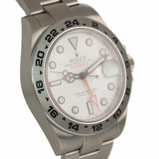 PAPERS 2019 Rolex Explorer II 42mm 216570 White Polar Steel GMT Date Watch 3