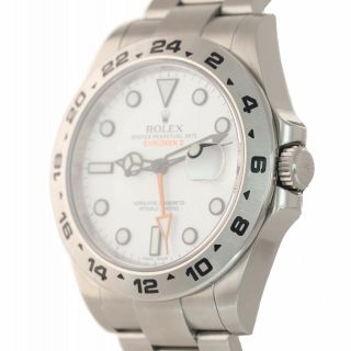 PAPERS 2019 Rolex Explorer II 42mm 216570 White Polar Steel GMT Date Watch 4
