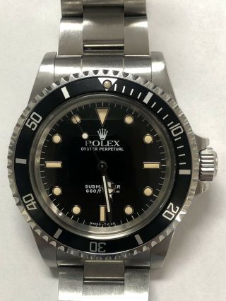 Rolex 5513 Oyster Perpetual Submariner Circa 1987 40mm Stainless Steel W/ Patina