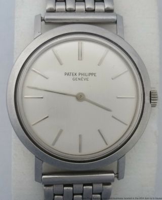 Pristine Vintage 1960s Patek Philippe Calatrava 3509 Screwback Watch Papers