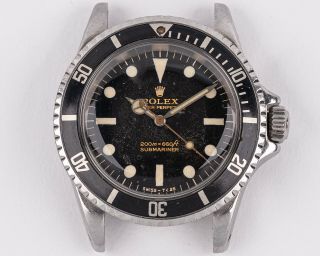 Vintage 1965 Rolex 5513 Submariner W/ Gilt Dial & Fat Font Bezel Insert