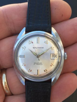 Vintage Waltham Incablock 17jewels Watch Orologio Montre Uhren