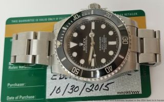 Rolex Submariner 114060 Stainless Steel Mens Black On Black Watch Box Papers 6