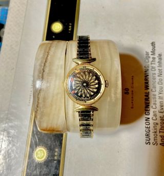 Vintage Ernest Borel Swiss Kaleidoscope Cocktail Wrist Watch 17 Jewels