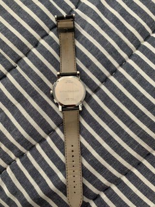 AUTHENTIC MEN’S BURBERRY CHRONOGRAPH WATCH W/ LEATHER CHECK BAND BUY NOW 2