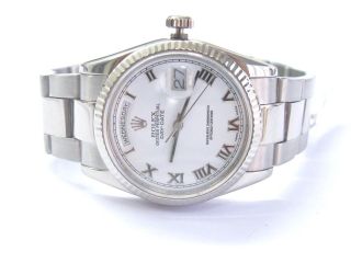Gz - Rolex Day - Date White Gold With Oyster Bracelet Number 118239