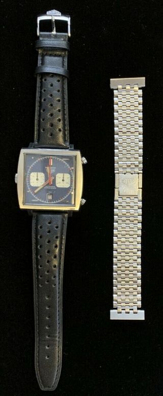 Rare Vintage Heuer 1133b Monaco Cal 11 Chronograph 1970s Automatic Steve Mcqueen