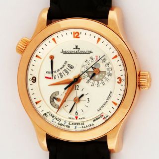 Jaeger Lecoultre Master Geographic 18k Rose Gold Q1502420 147.  2.  57.  S 40mm B/p