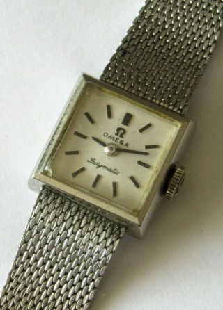 Vintage 17 Jewel Omega 660 Ladymatic 14k Gold Filled Ladies Swiss Watch;h986
