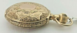 Antique Elgin 14kt Gold Hunter Case Pocket Watch 7j 18s circa 1900 10