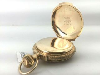 Antique Elgin 14kt Gold Hunter Case Pocket Watch 7j 18s circa 1900 7