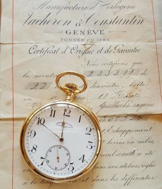 Vacheron Constantin 18k Gold Pocket Watch
