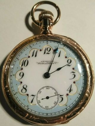 Waltham Royal 16 Size (1892) Very Fancy Dial 15 Jewels Adj.  Gold Filled Case.