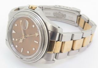 Auth 1993 Rolex GMT Master II Steel Gold Wrist Watch,  Box Papers 16713 No Res 4