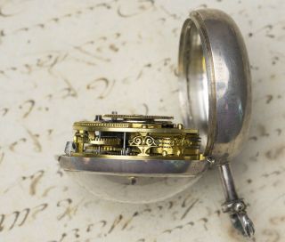 OTTOMAN Market Silver PAIR CASE English VERGE FUSEE Antique Pocket Watch 4
