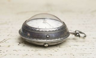 OTTOMAN Market Silver PAIR CASE English VERGE FUSEE Antique Pocket Watch 8