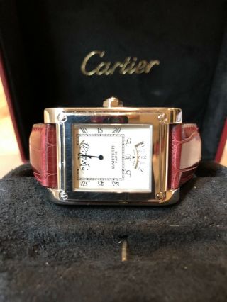 Cartier watch men’s “Tank a Vis” 3