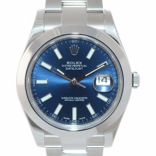 2015 Rolex DateJust II 116300 Blue Stick Stainless Steel 41mm Watch Box 2