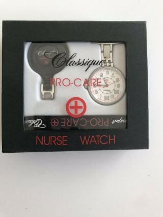 Nurse Watch Swiss Quartz Classique Pro Care Stainless Steel Watch