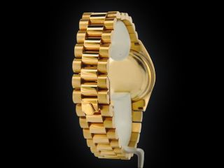 Mens Rolex Solid 18k Yellow Gold Datejust W/Gold Plated President Style Bracelet 7
