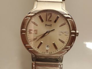 Piaget Polo Men ' s 18K White Gold Automatic Wristwatch Silver Dial P10114 38mm 2
