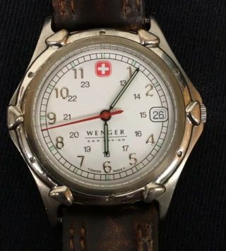 Wenger Swiss Military Sak Design Watch Stainless Steel Back Water Resistant 100m