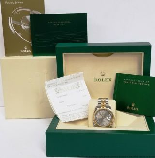 Style Rolex Datejust 18k Gold Ss Scrambled Serial Watch 116233 Box Booklets