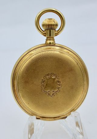Antique Tiffany & Co 18k Gold Pocket Watch Triple Signed 17 Jewel Swiss 3