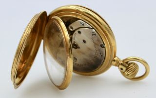 Antique Tiffany & Co 18k Gold Pocket Watch Triple Signed 17 Jewel Swiss 7