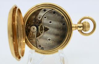 Antique Tiffany & Co 18k Gold Pocket Watch Triple Signed 17 Jewel Swiss 8