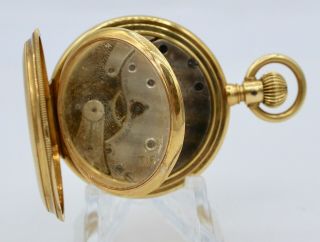 Antique Tiffany & Co 18k Gold Pocket Watch Triple Signed 17 Jewel Swiss 9