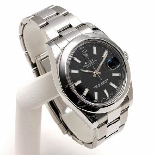 Rolex DateJust II 41mm ref.  116300 Black Dial Oyster automatic men ' s watch 4