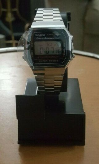 Casio Classic A158wa - 1yes Digital Wristwatch For Men - Silver