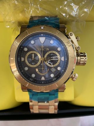 Invicta Coalition Forces Stainless Steel Chronograph 52mm Gold Plated Watch