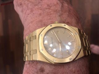 Audemars Piguet Royal Oak 18k Gold Wrist Watch Quartz 33mm 10