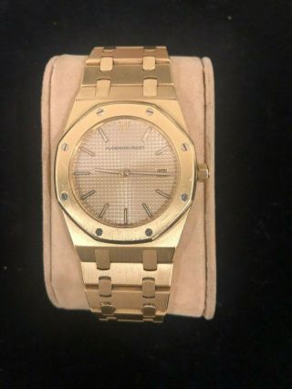 Audemars Piguet Royal Oak 18k Gold Wrist Watch Quartz 33mm 12