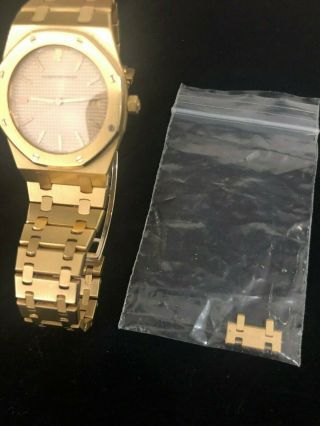 Audemars Piguet Royal Oak 18k Gold Wrist Watch Quartz 33mm 9