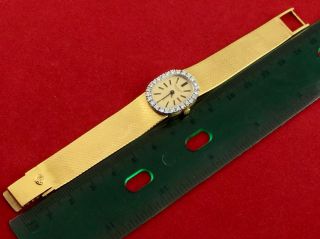 Patek Philippe Ladies 18k Yellow Gold Diamond Bezel Vintage Watch Ref 3377 9