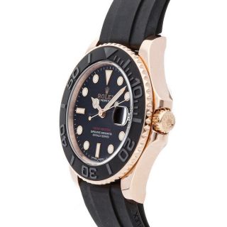 Rolex Yacht - Master Auto 37mm Everose Gold Mens Oysterflex Bracelet Watch 268655 3