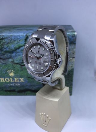 Rolex Yacht Master 40mm Stainless Steel Men ' s Watch With Platinum Bezel 16622 3