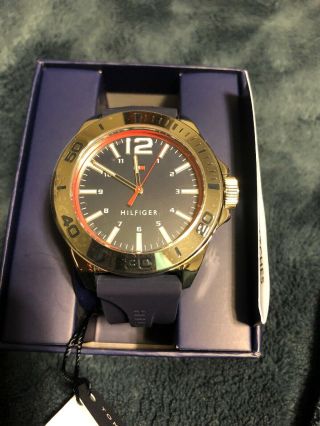 Tommy Hilfiger 1791261 Men ' s Blue Silicone Strap Watch (in Box; $65) 2