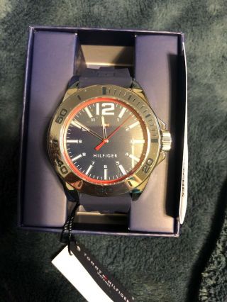 Tommy Hilfiger 1791261 Men ' s Blue Silicone Strap Watch (in Box; $65) 3