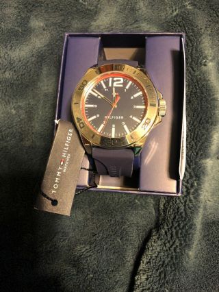 Tommy Hilfiger 1791261 Men ' s Blue Silicone Strap Watch (in Box; $65) 5