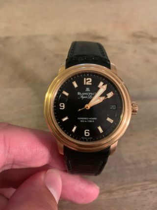 Rare Limited Edition Blancpain Aqualung 18k Gold Watch
