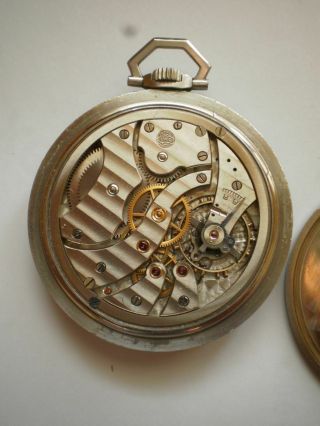 IWC SCHAFFHAUSEN swiss Cal.  97 mechanical steel vintage pocket watch 3