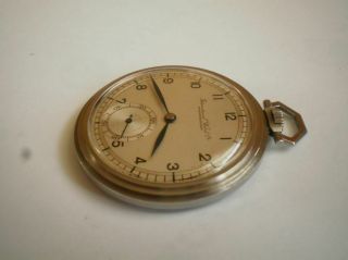 IWC SCHAFFHAUSEN swiss Cal.  97 mechanical steel vintage pocket watch 5