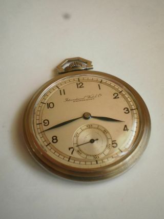 IWC SCHAFFHAUSEN swiss Cal.  97 mechanical steel vintage pocket watch 8